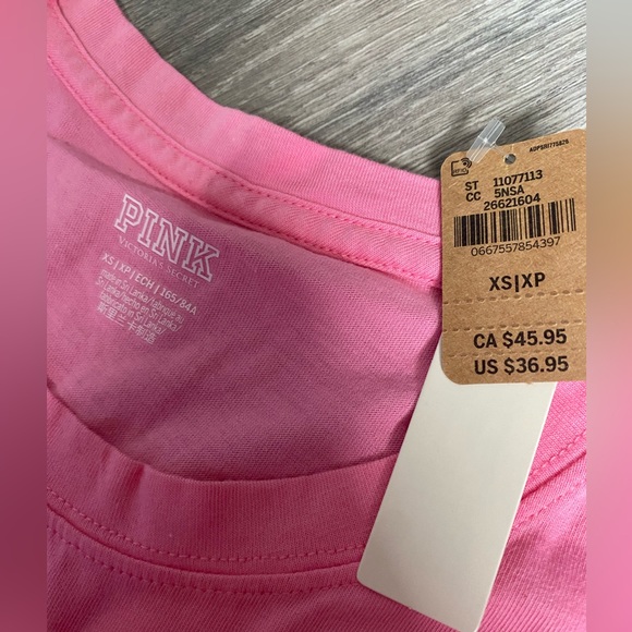 NWT VS PINK DREAMY PINK CAMPUS LONG SLEEVE AND MATCHING MID RISE LEGGINGS, LOGO - Picture 5 of 13